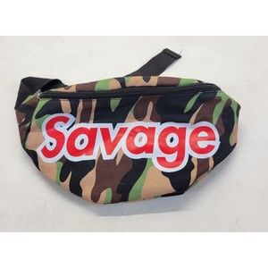 Savage Camouflage Waist Bag Full Zip Adjustable Fanny Pack